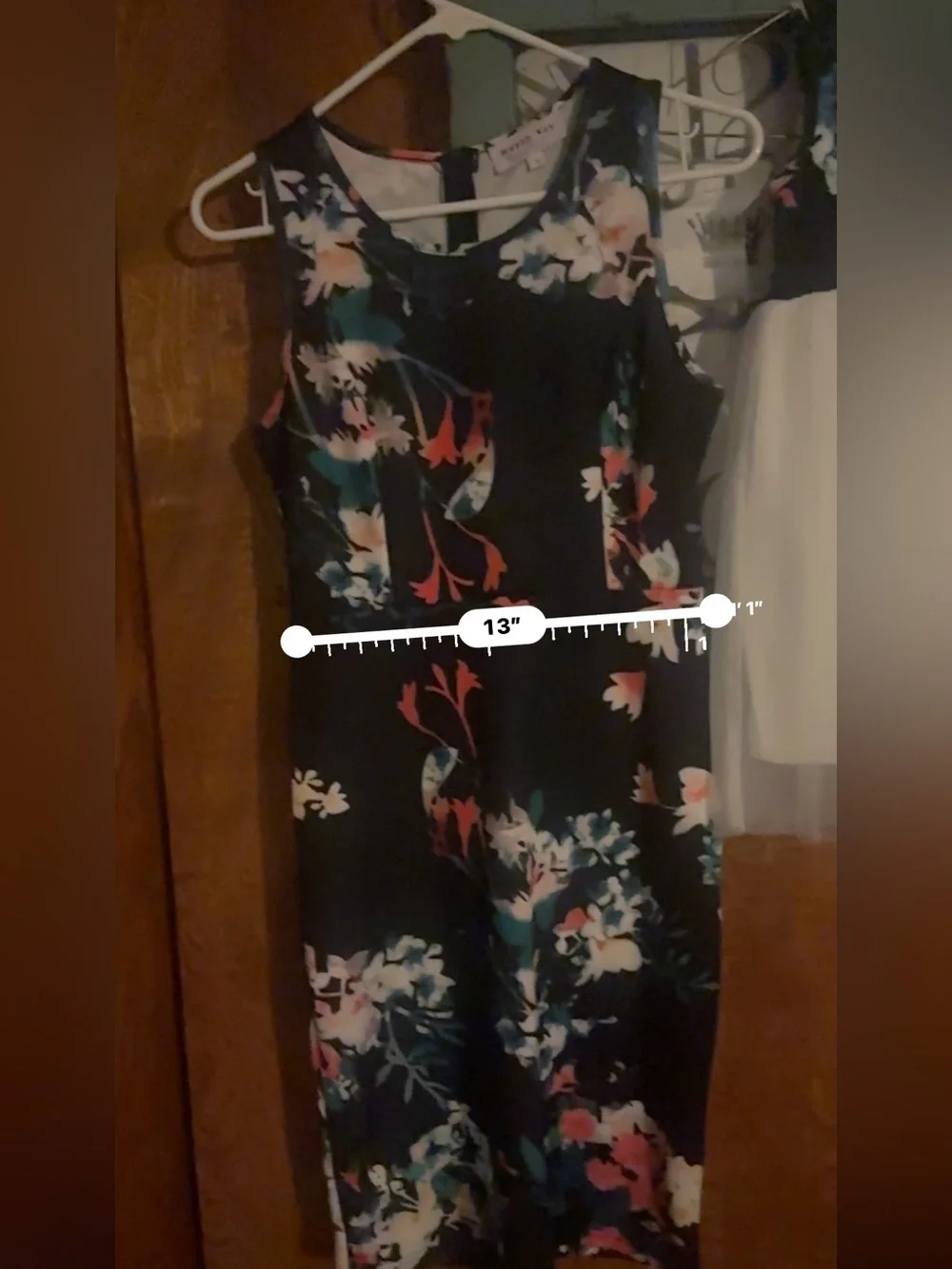 Matching Floral Navy and White Girls' Dress Set